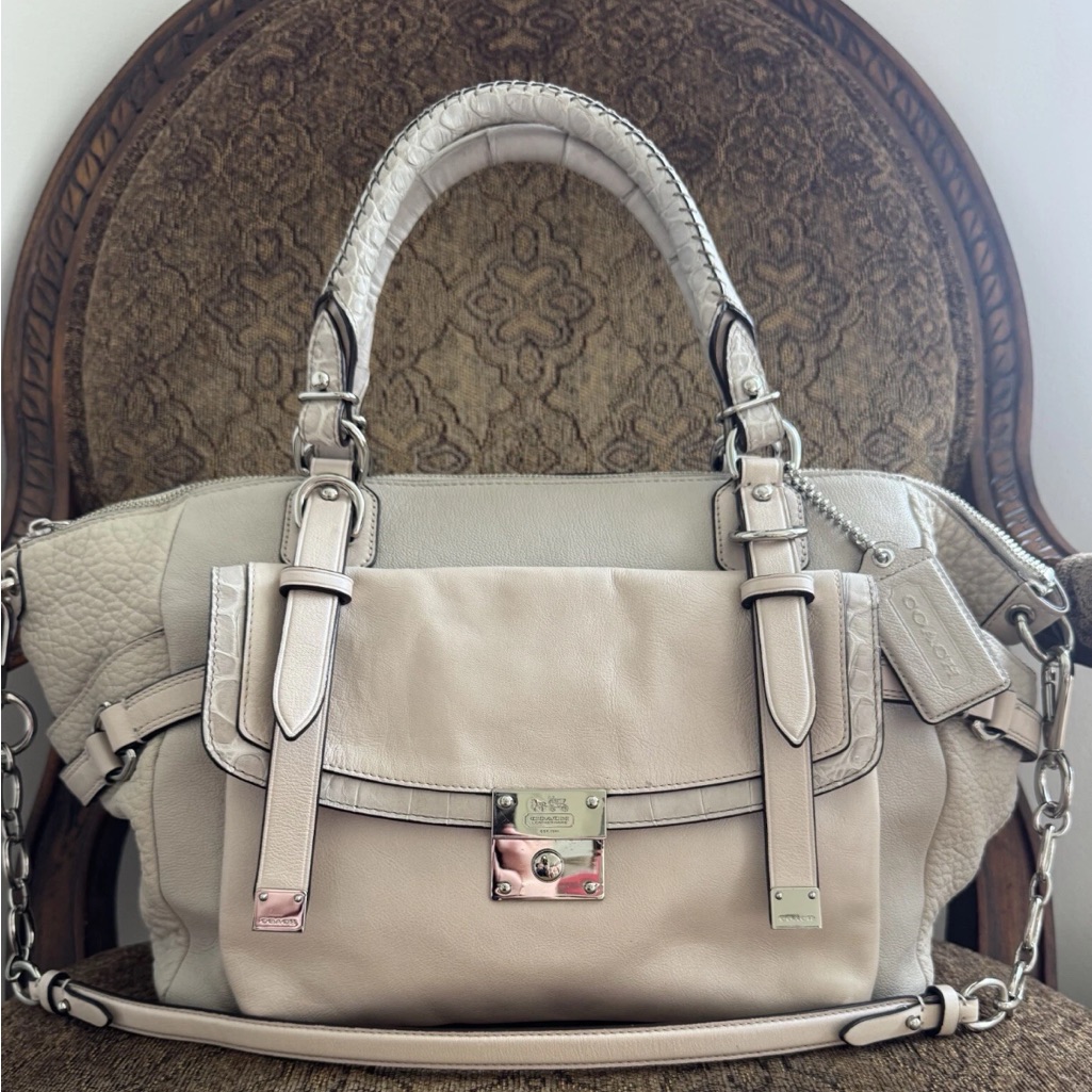 Coach Pinnacle Bette Xl Limited Edition Carryall Bag Satchel Cream